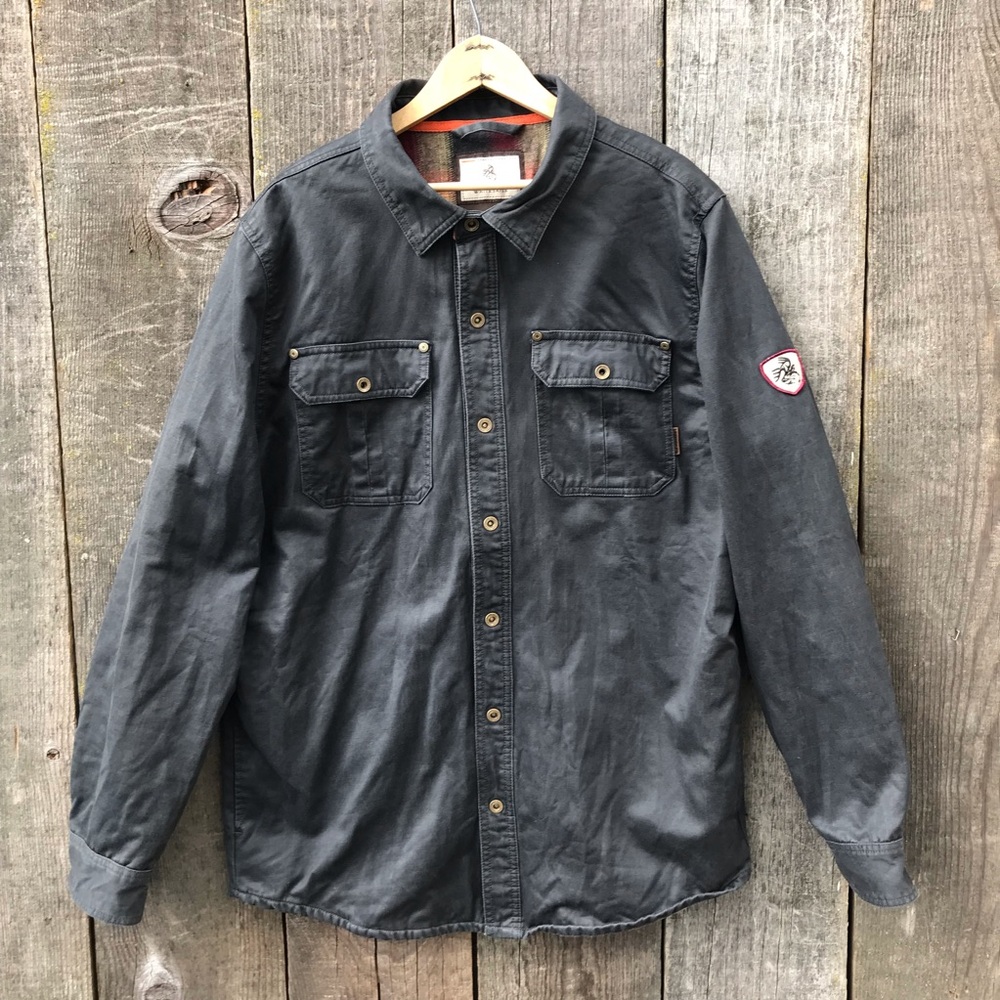 Legendary Whitetails Journeyman Tin Cloth Flannel Lined Shirt Jacket Large Tall